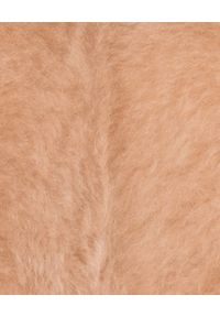 ALMAROSAFUR - Dwustronny płaszcz ze skóry owczej. Okazja: na co dzień. Kolor: beżowy. Materiał: skóra. Długość rękawa: długi rękaw. Długość: długie. Wzór: gładki, aplikacja. Styl: klasyczny, casual #3