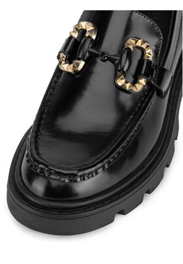 Badura Loafersy SOPHIA-116675 Czarny. Kolor: czarny. Materiał: lakier, skóra