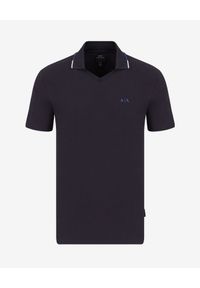 Armani Exchange - ARMANI EXCHANGE - Koszulka polo z logo. Typ kołnierza: polo. Kolor: czarny. Materiał: bawełna, elastan. Styl: klasyczny #5