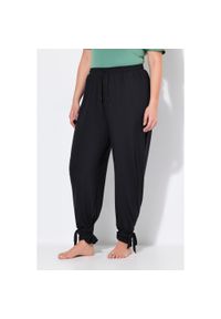 ULLA POPKEN - Damskie Spodnie funkcyjne dresowe szybkoschnące z recyklingu. Kolekcja: plus size. Kolor: czarny. Materiał: elastan, poliester, materiał. Sport: turystyka piesza