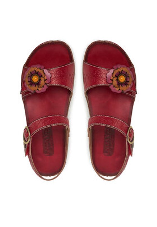 Laura Vita Sandały Dorry 03 Czerwony. Kolor: czerwony. Materiał: skóra