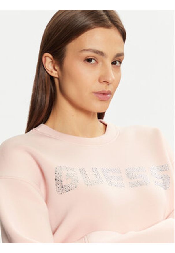 Guess Bluza V4BQ15 K7UW2 Różowy Regular Fit. Kolor: różowy. Materiał: wiskoza
