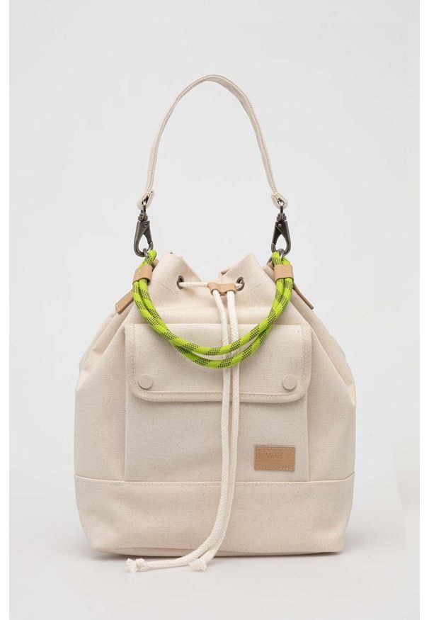 Vans torebka kolor beżowy. Kolor: beżowy. Rodzaj torebki: na ramię