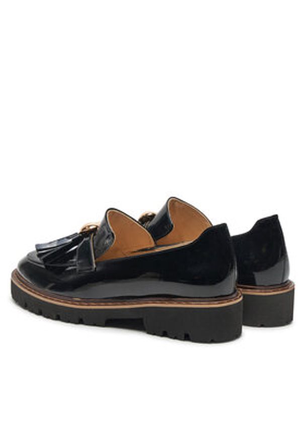 Baldowski Loafersy D04958-DIAN-001 Czarny. Kolor: czarny. Materiał: skóra, lakier