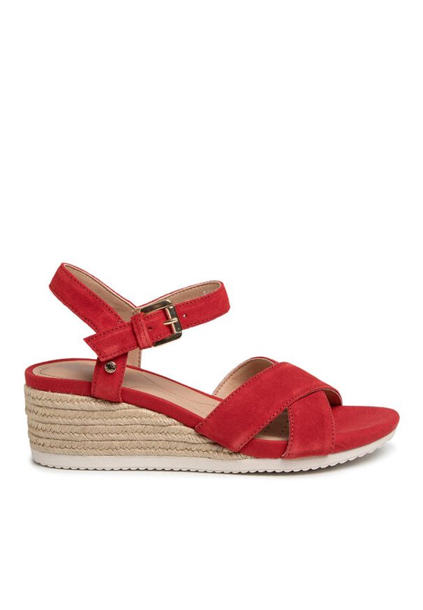 Geox Espadryle D Ischia Corda C D02HHC 00022 C7000 Czerwony. Kolor: czerwony. Materiał: skóra, zamsz