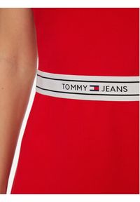 Tommy Jeans Sukienka letnia Logo Tape DW0DW17924 Czerwony Regular Fit. Kolor: czerwony. Materiał: syntetyk. Sezon: lato #3