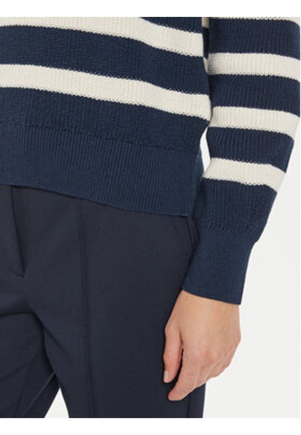 TOMMY HILFIGER - Tommy Hilfiger Sweter WW0WW42141 Granatowy Relaxed Fit. Kolor: niebieski. Materiał: bawełna