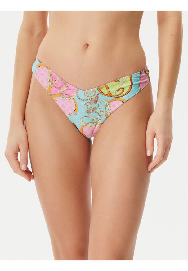 Guess Dół od bikini E5GO16 KCR12 Kolorowy. Materiał: syntetyk. Wzór: kolorowy