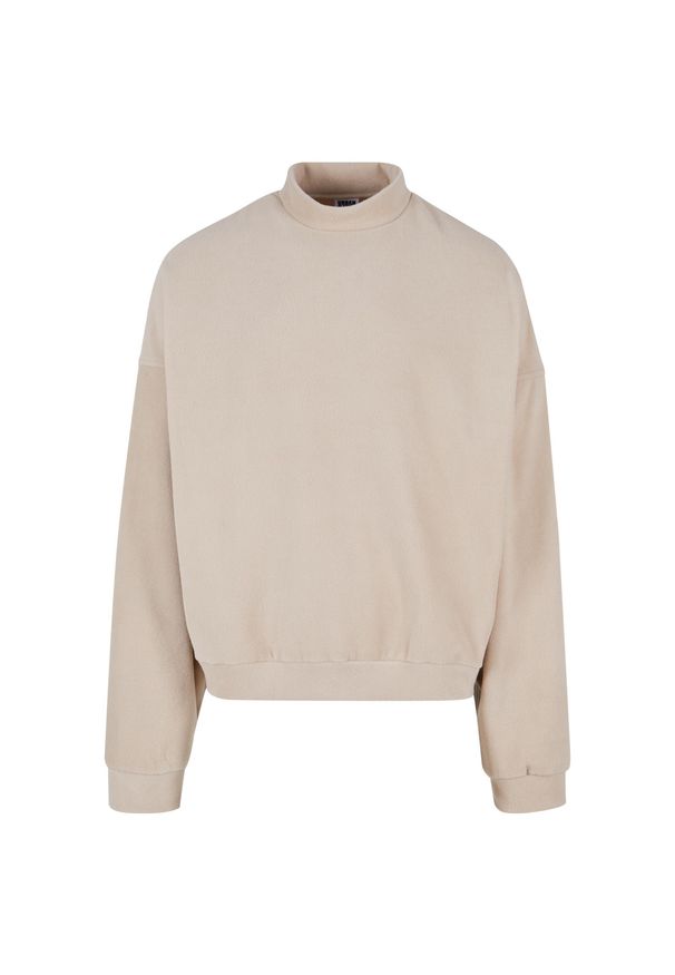 Polar z okrągłym dekoltem Urban Classics Oversize. Kolor: beżowy. Materiał: polar