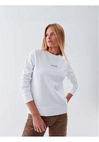 Calvin Klein Bluza Micro Logo K20K205453 Biały Regular Fit. Kolor: biały. Materiał: bawełna, syntetyk #1
