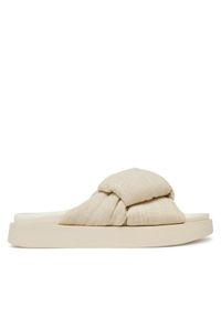 Inuikii Klapki Oversized Linken Knot-147 1028 Écru. Materiał: materiał #1