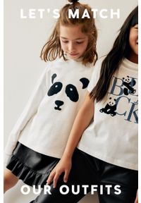 Mango Kids - T-shirt dziecięcy Black 110-164 cm. Kolor: biały. Materiał: bawełna, dzianina. Wzór: nadruk, aplikacja #3