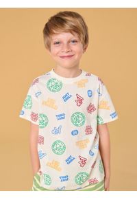 Sinsay - Koszulka - kremowy. Kolor: kremowy #1