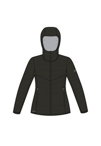 quechua - Kurtka turystyczna damska zimowa Quechua MH500. Kolor: czarny. Materiał: puch, poliamid, materiał, tkanina. Sezon: zima. Sport: turystyka piesza #1