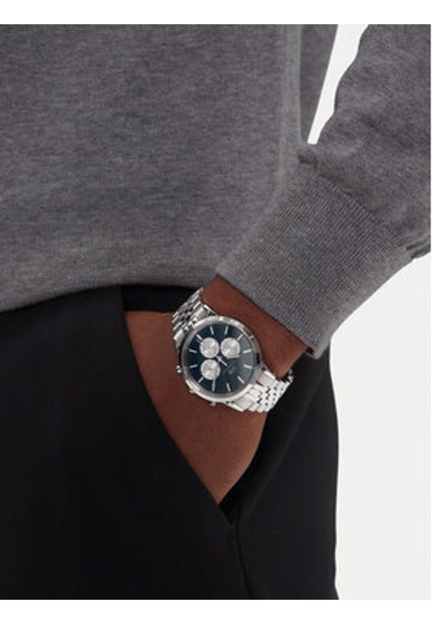 Daniel Wellington Zegarek Iconic Chronograph DW00100874 Srebrny. Kolor: srebrny