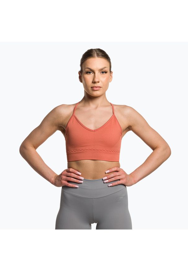 GYMSHARK - Biustonosz fitness Gymshark Studio Sports. Kolor: pomarańczowy. Sport: fitness