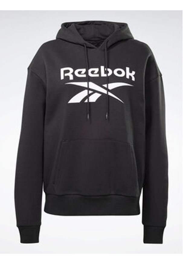 Reebok Bluza Identity Big Logo H54748 Czarny Loose Fit. Kolor: czarny. Materiał: bawełna, syntetyk