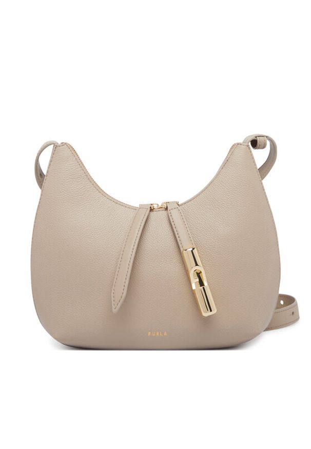 Furla Torebka Goccia S WB01500 BX3353 KH 4488S Beżowy. Kolor: beżowy. Materiał: skórzane