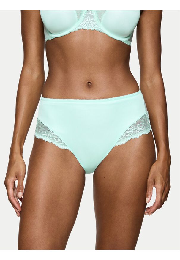 Triumph Figi klasyczne z wysokim stanem Ladyform Soft Maxi 10210671 Niebieski. Stan: podwyższony. Kolor: niebieski. Materiał: syntetyk