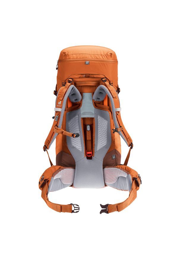 Plecak trekkingowy damski Deuter Aircontact Core 45+10 SL - chestnut/umbra. Kolor: wielokolorowy, żółty, pomarańczowy. Styl: sportowy