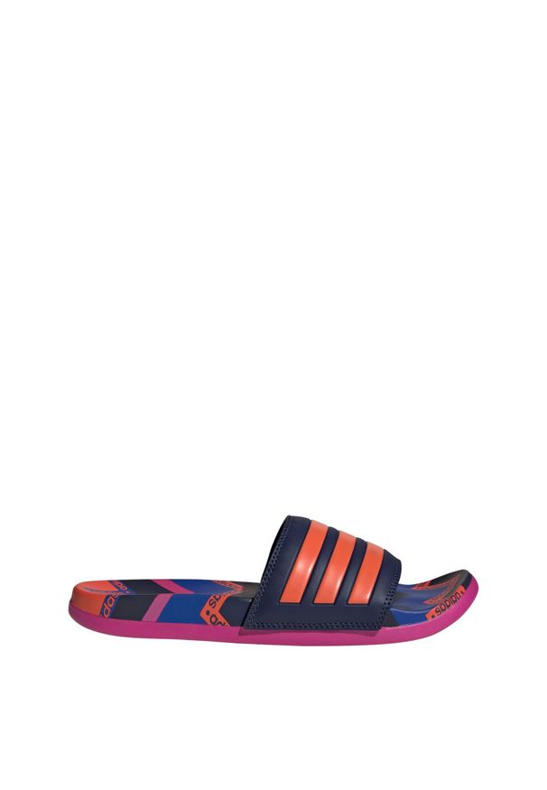 Adidas - adilette Comfort Sandals. Kolor: niebieski, wielokolorowy, czerwony. Styl: klasyczny