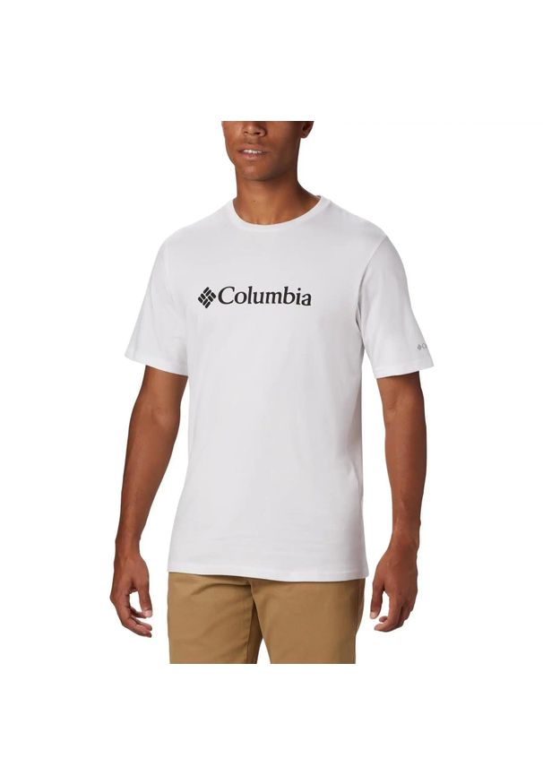 columbia - Koszulka Męska Columbia CSC Basic Logo Short Sleeve T-Shirt. Kolor: biały, wielokolorowy