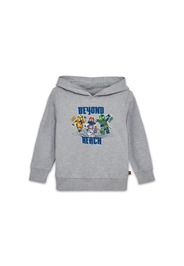 Bluza z Kapturem Dziecięca LEGO NINJAGO Scout 302 Szara. Typ kołnierza: kaptur. Kolor: szary