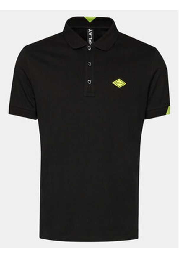 Replay Polo M3540A.000.20623 Czarny Regular Fit. Typ kołnierza: polo. Kolor: czarny. Materiał: bawełna