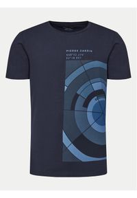 Pierre Cardin T-Shirt 21040/000/2100 Granatowy Modern Fit. Kolor: niebieski. Materiał: bawełna