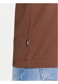 BOSS T-Shirt Thompson 01 50468347 Brązowy Regular Fit. Kolor: brązowy. Materiał: bawełna