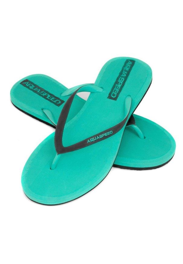 Japonki basenowe damskie Aqua Speed Genoa. Kolor: czarny, niebieski, wielokolorowy. Styl: sportowy