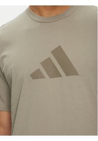 Adidas - adidas T-Shirt Future Icons 3 Bar Logo JD4915 Beżowy Regular Fit. Kolor: beżowy. Materiał: bawełna #4