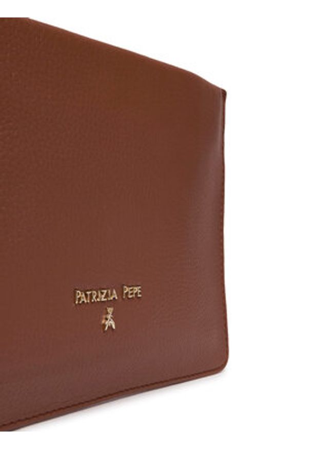 Patrizia Pepe Torebka 8B0335/L001-B111 Brązowy. Kolor: brązowy. Materiał: skórzane