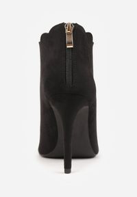 Renee - Czarne Ażurowe Sandały Vices na Szpilce Selith. Okazja: na co dzień. Nosek buta: otwarty. Kolor: czarny. Materiał: jeans. Wzór: ażurowy. Obcas: na szpilce. Styl: casual, elegancki, wizytowy. Wysokość obcasa: średni #7