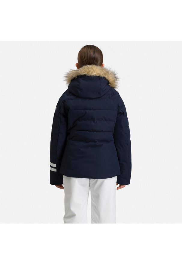 Rossignol - Kurtka narciarska dziewczęca ROSSIGNOL Girl Polydown Jkt granatowa. Kolor: niebieski. Materiał: puch. Sezon: zima. Sport: narciarstwo