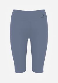 Renee - Jasnoniebieskie Szorty Bikery High Waist z Wyszczuplającym Pasem Briarrose. Okazja: na co dzień. Stan: podwyższony. Kolor: niebieski. Materiał: len. Styl: sportowy, casual #6