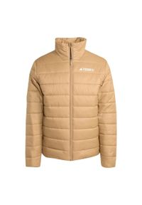 Adidas - Kurtka ocieplana Terrex Multi Essentials. Kolor: brązowy. Materiał: puch. Technologia: ClimaWarm (Adidas). Sport: turystyka piesza