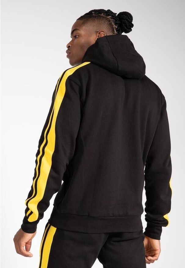 GORILLA WEAR - Banks Oversize bluza z kapturem - Czarny/Żółty. Typ kołnierza: kaptur. Kolor: żółty, wielokolorowy, czarny. Sport: fitness