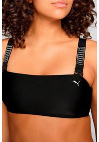 Puma - Góra od bikini Bandeau w kolorze czarnym. Kolor: czarny. Materiał: poliester