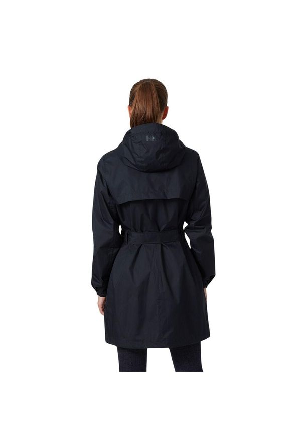 Płaszcz damski Helly Hansen Lyness II. Kolor: niebieski. Materiał: syntetyk. Styl: elegancki, retro