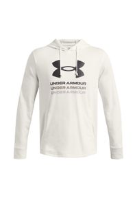 Bluza męska Under Armour Rival Terry Graphic Hood. Kolor: beżowy. Sport: fitness #1