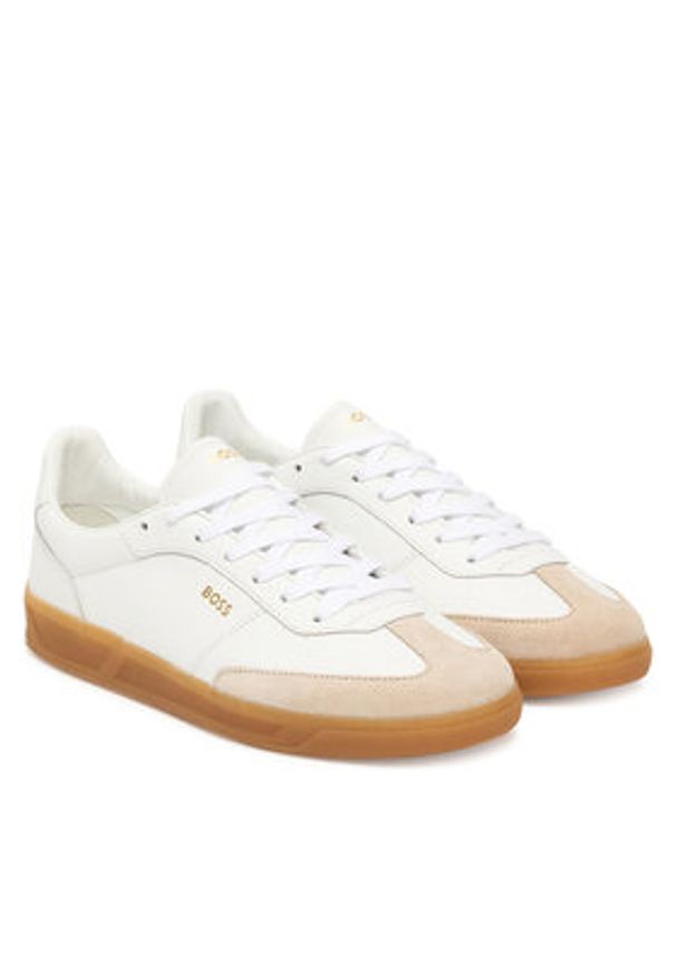 BOSS Sneakersy Brenta Tenn Ltsd 50518001 Biały. Kolor: biały. Materiał: skóra