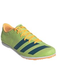 Adidas - Buty kolce adidas Distancestar M GY0947 pomarańczowe zielone. Zapięcie: sznurówki. Kolor: zielony, wielokolorowy, pomarańczowy. Materiał: materiał #6