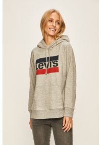 Levi's® - Levi's - Bluza 35946.0000-0000. Okazja: na spotkanie biznesowe. Kolor: szary. Materiał: dzianina. Długość rękawa: raglanowy rękaw. Wzór: nadruk. Styl: biznesowy #5