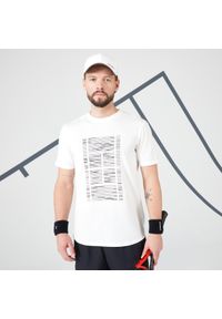 ARTENGO - Koszulka tenisowa męska Artengo TTS Soft. Kolor: biały. Materiał: bawełna, elastan, materiał, lyocell. Sport: tenis