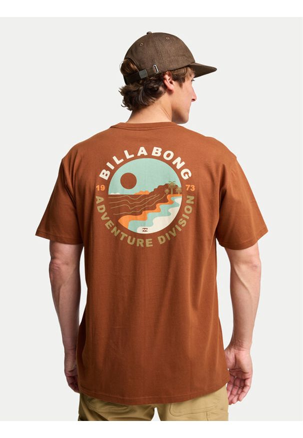 Billabong T-Shirt Rockies EBYZT00380 Brązowy Regular Fit. Kolor: brązowy. Materiał: bawełna