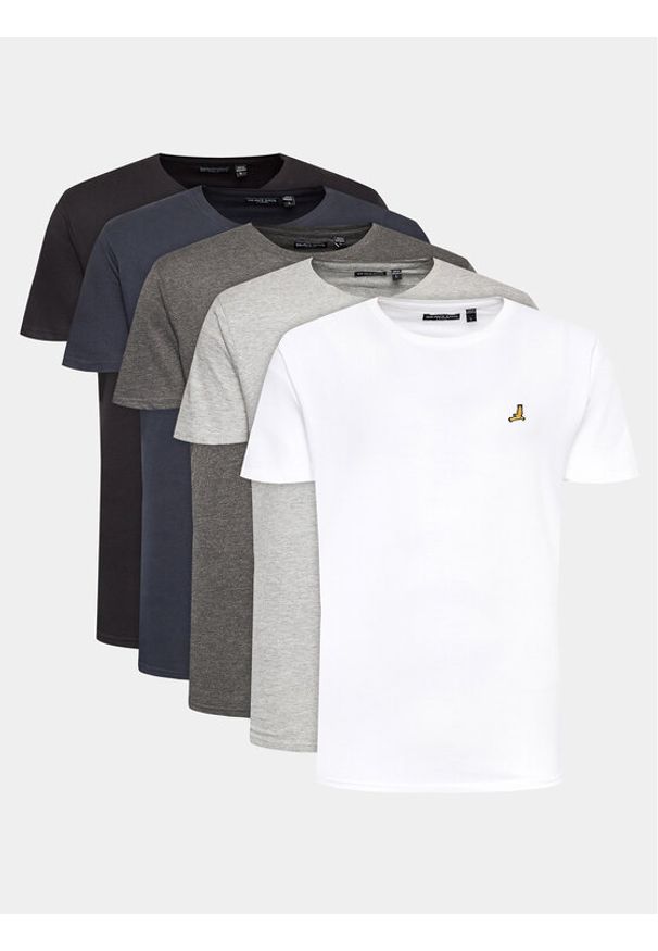 Brave Soul Komplet 5 t-shirtów MTS-149RUSSELL Kolorowy Regular Fit. Materiał: bawełna. Wzór: kolorowy