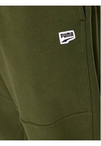 Puma Spodnie dresowe Downtown 621287 Zielony Regular Fit. Kolor: zielony. Materiał: bawełna
