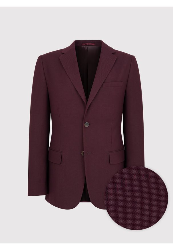 Pako Lorente - PAKO LORENTE – Marynarka garniturowa w kolorze bordowym. Okazja: na ślub cywilny, na co dzień, na wesele. Kolor: czerwony. Materiał: poliester, elastan, wiskoza. Wzór: gładki. Styl: casual