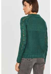 Answear Lab - Sweter. Kolor: zielony. Materiał: dzianina. Długość rękawa: raglanowy rękaw. Styl: wakacyjny #4